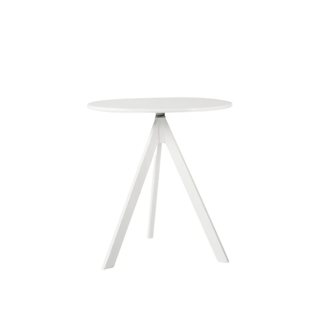 שולחן בית קפה לבן -3 רגליים